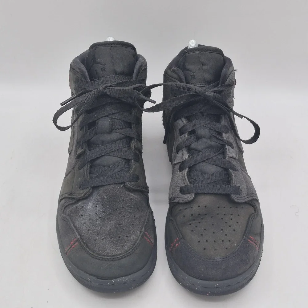 Jordan Air Jordan 1 Mid Shoes Youth‎ Size 6Y Black Suede Basketball FQ7742-001